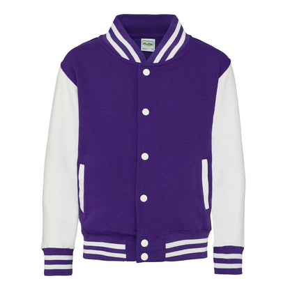 KIDS VARSITY JACKET - Purple/Arctic White - Main