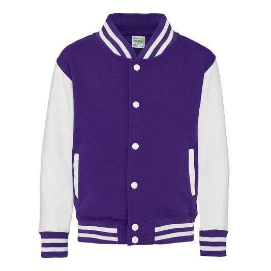 KIDS VARSITY JACKET - Purple/Arctic White - Main