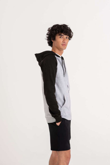 BASEBALL ZOODIE - Heather Grey/Jet Black - Additional