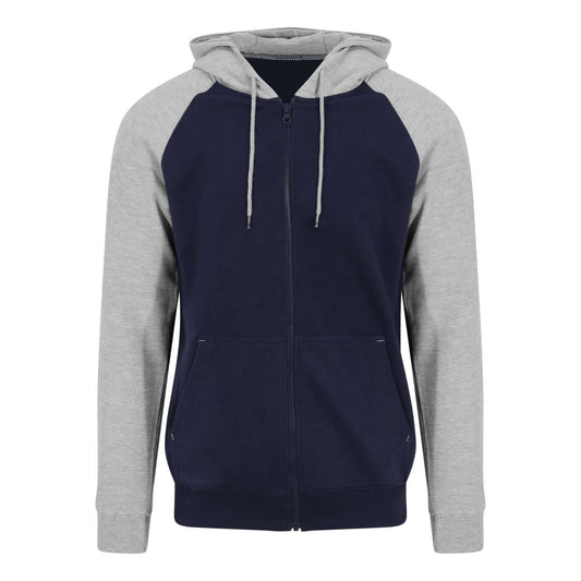 BASEBALL ZOODIE - Oxford Navy/Heather Grey - Main