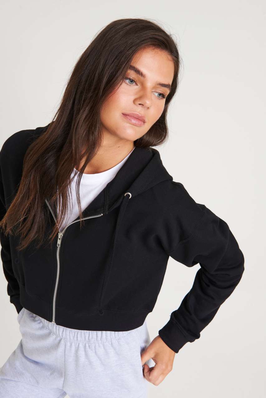 WOMEN'S FASHION CROPPED ZOODIE - Arctic White - Additional