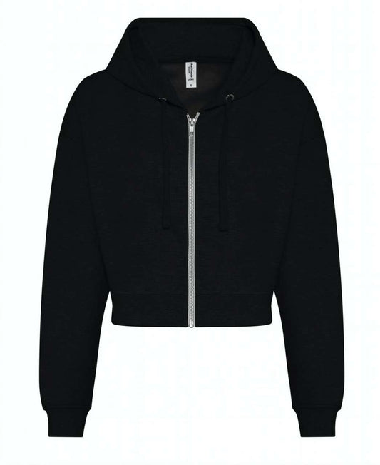 WOMEN'S FASHION CROPPED ZOODIE - Deep Black - Main
