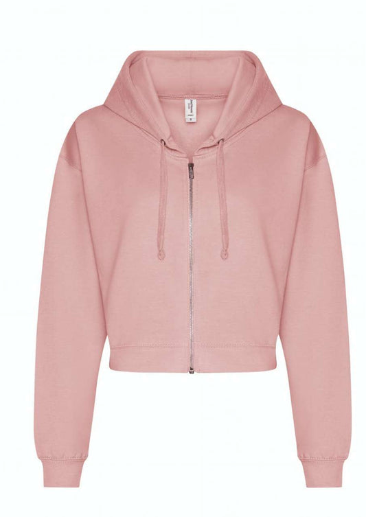 WOMEN'S FASHION CROPPED ZOODIE - Dusty Pink - Main