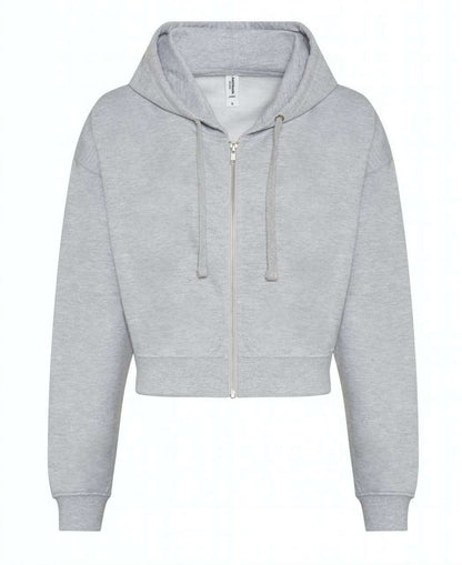 WOMEN'S FASHION CROPPED ZOODIE - Heather Grey - Main