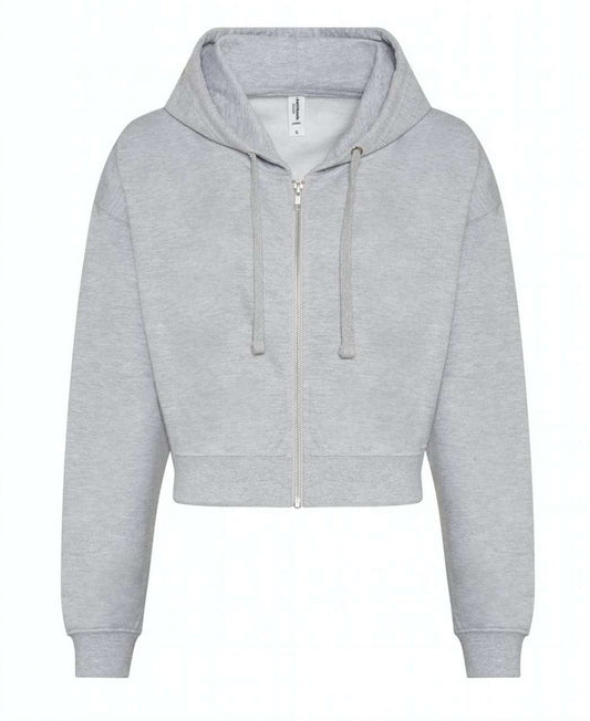 WOMEN'S FASHION CROPPED ZOODIE - Heather Grey - Main