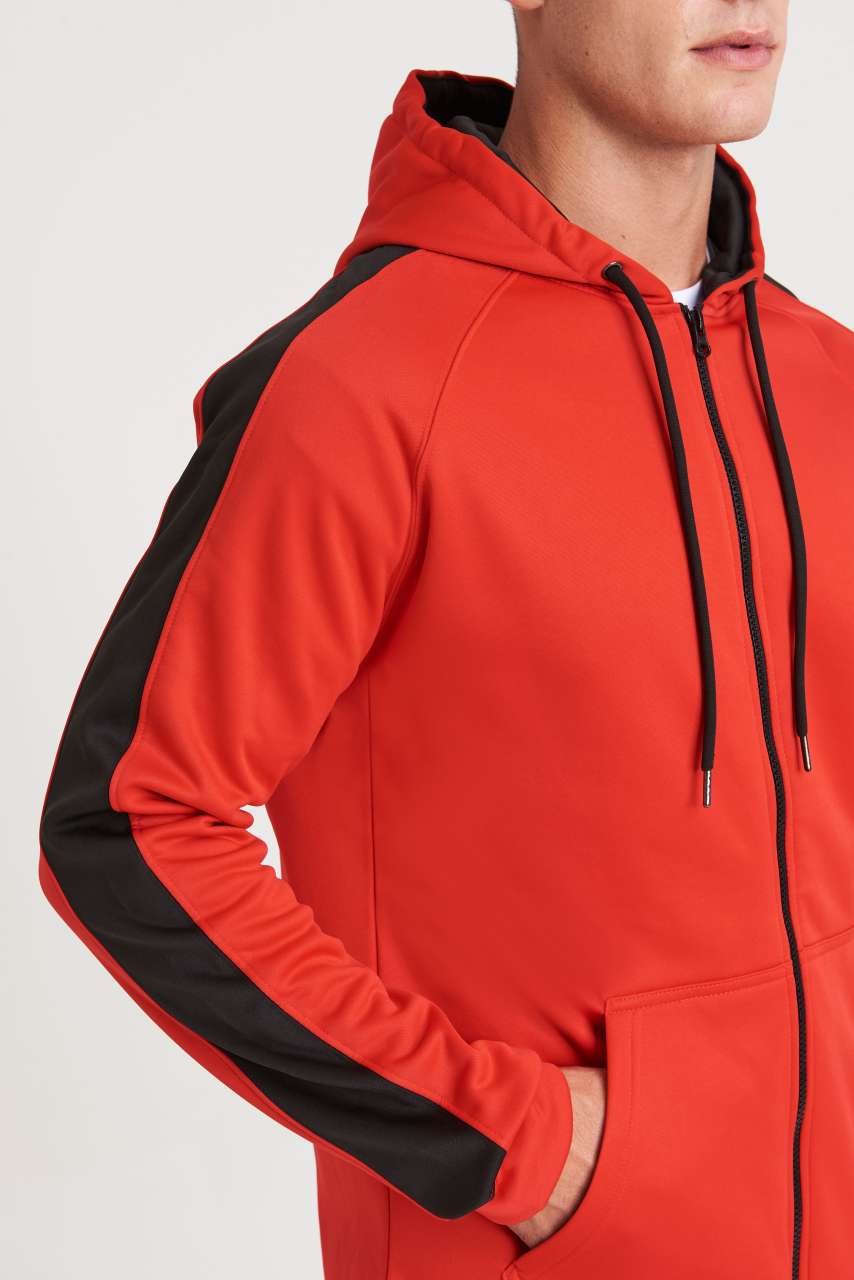 SPORTS POLYESTER ZOODIE - Fire Red/Jet Black - Additional