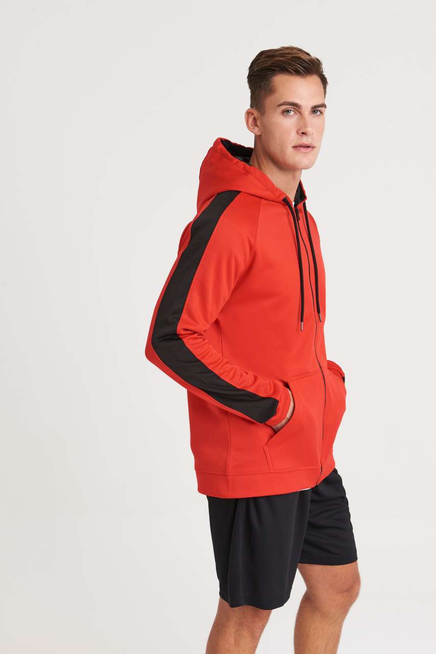 SPORTS POLYESTER ZOODIE - Fire Red/Jet Black - Additional
