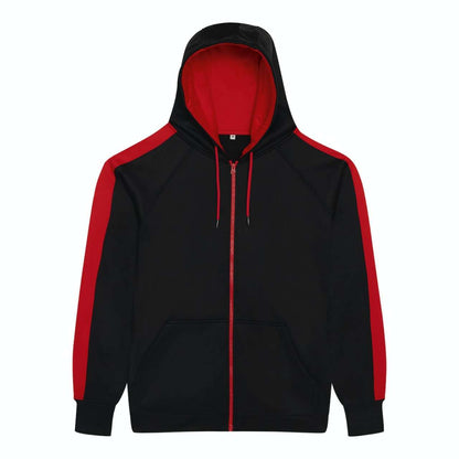 SPORTS POLYESTER ZOODIE - Jet Black/Fire Red - Main