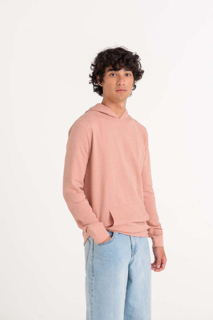 LUSAKA SUSTAINABLE HOODIE - Heather Grey - Model