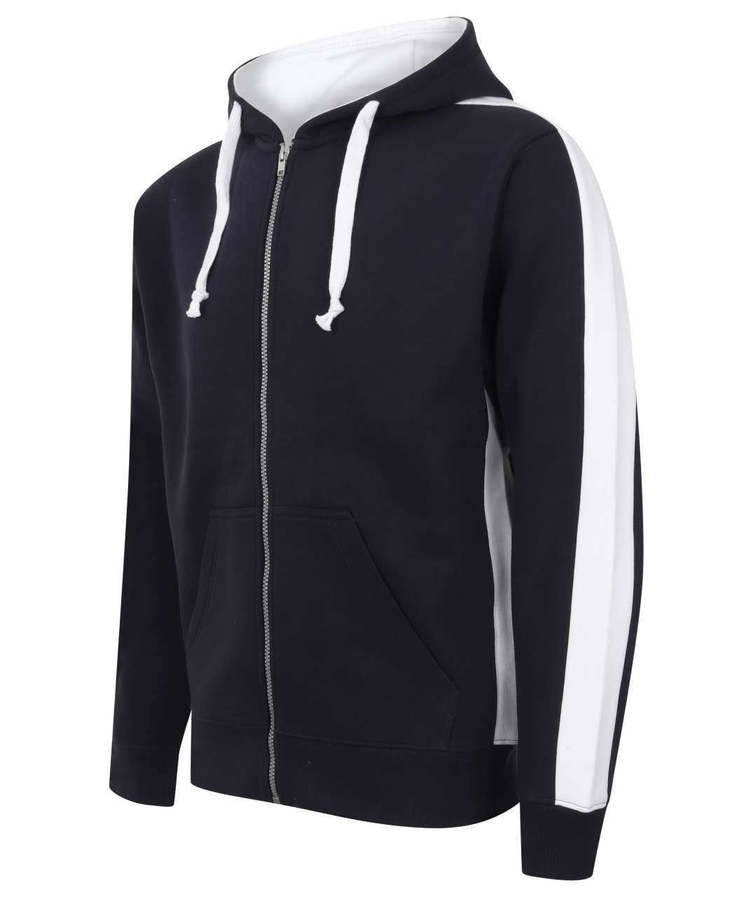 FULL ZIP HOODIE - Black/Yellow - Model