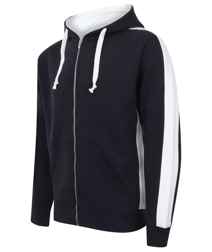 FULL ZIP HOODIE - Black/Yellow - Model