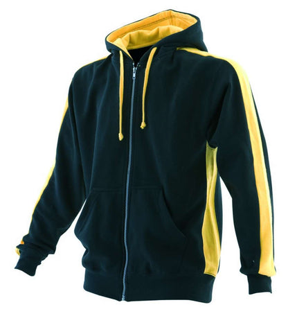 FULL ZIP HOODIE - Black/Yellow - Main