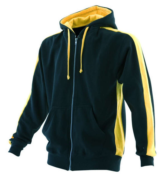 FULL ZIP HOODIE - Black/Yellow - Main