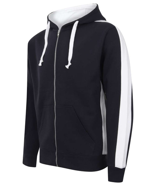 FULL ZIP HOODIE - Navy/White - Main