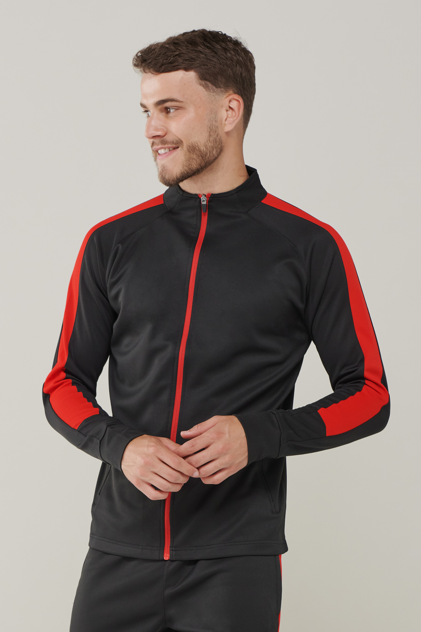 ADULT'S KNITTED TRACKSUIT TOP - Navy/White - Model