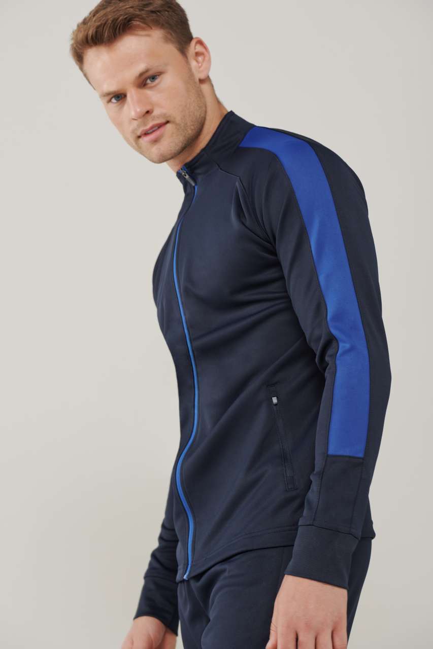 ADULT'S KNITTED TRACKSUIT TOP - Navy/White - Additional