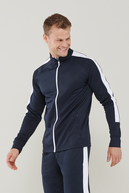 ADULT'S KNITTED TRACKSUIT TOP - Navy/White - Additional