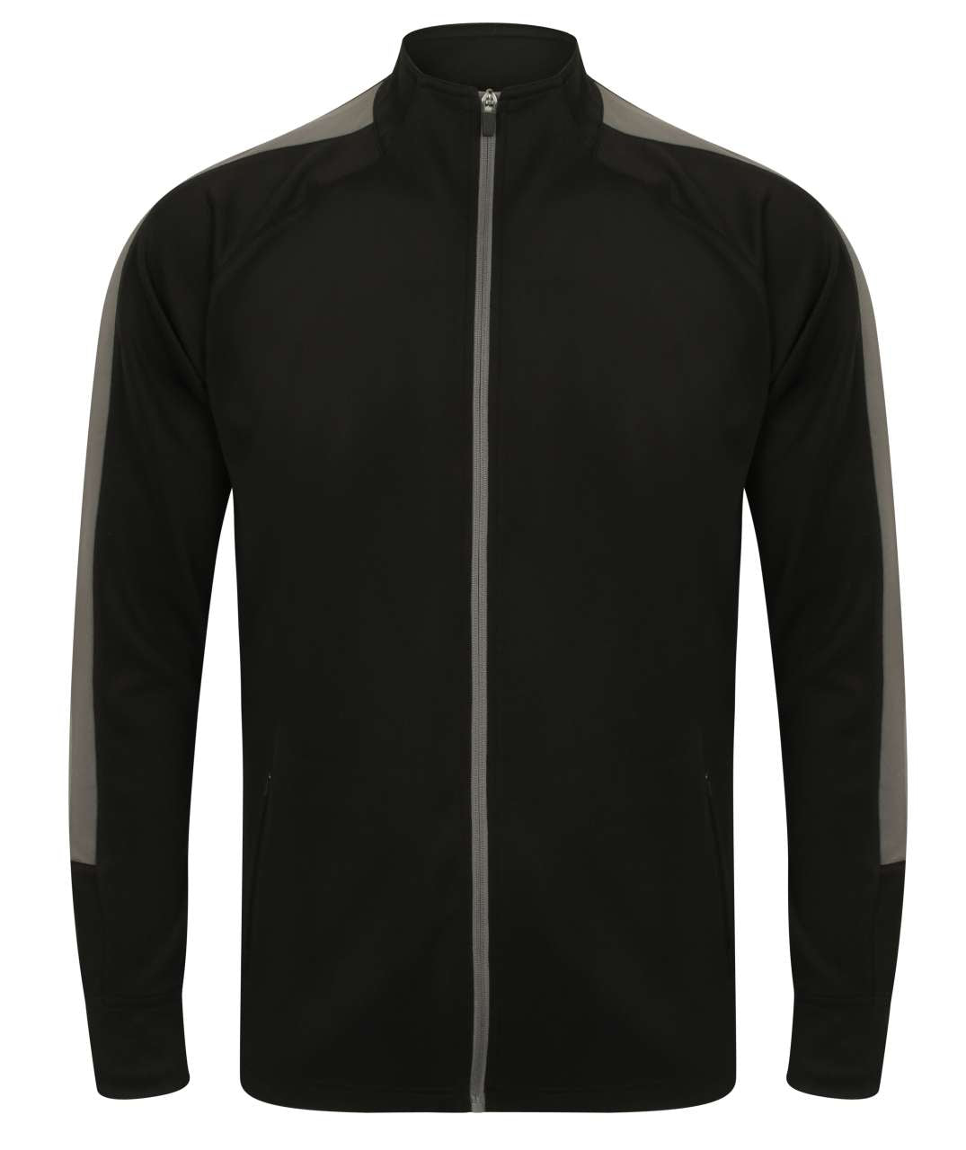 ADULT'S KNITTED TRACKSUIT TOP - Black/Gunmetal Grey - Additional