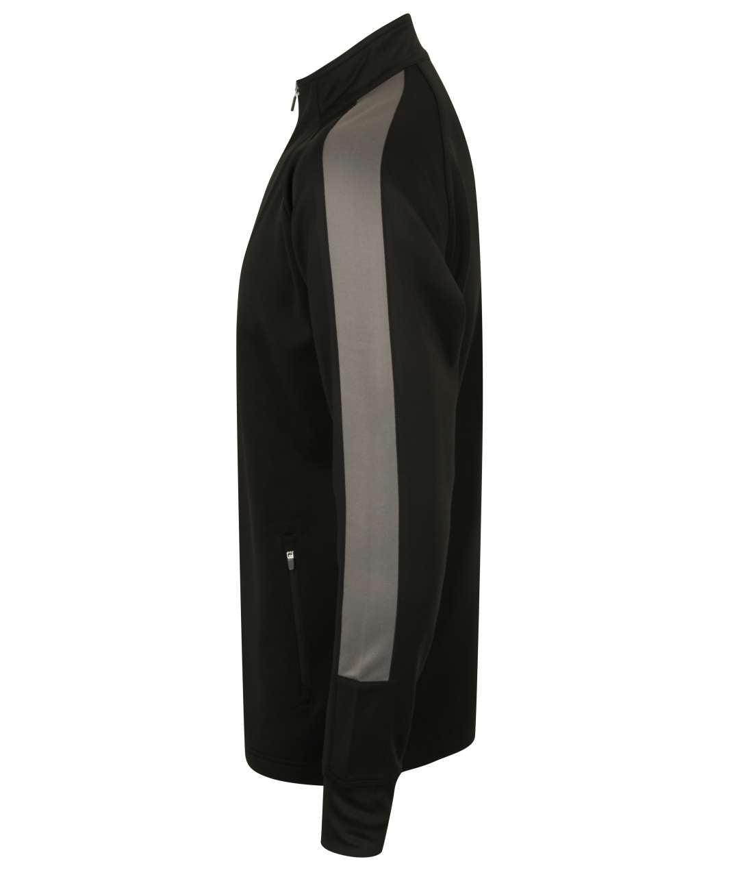ADULT'S KNITTED TRACKSUIT TOP - Black/Gunmetal Grey - Additional