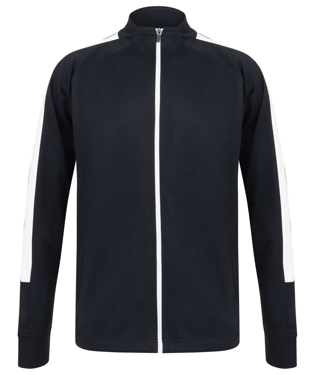 ADULT'S KNITTED TRACKSUIT TOP - Navy/White - Main