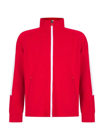 KID'S KNITTED TRACKSUIT TOP - Red/White - Main