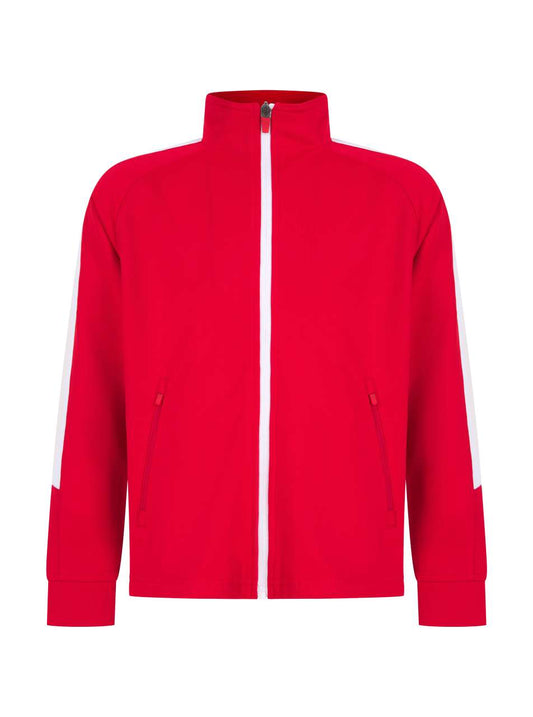 KID'S KNITTED TRACKSUIT TOP - Red/White - Main
