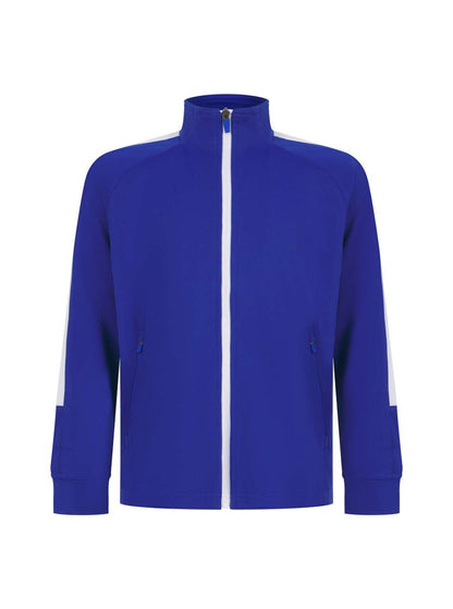 KID'S KNITTED TRACKSUIT TOP - Royal/White - Main