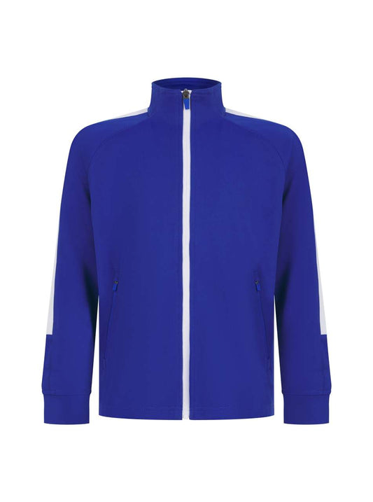 KID'S KNITTED TRACKSUIT TOP - Royal/White - Main