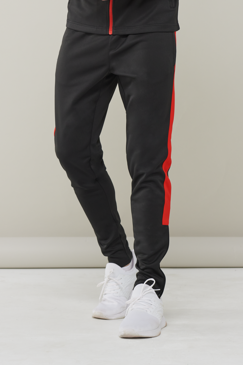 ADULT'S KNITTED TRACKSUIT PANTS - Bottle/White - Additional