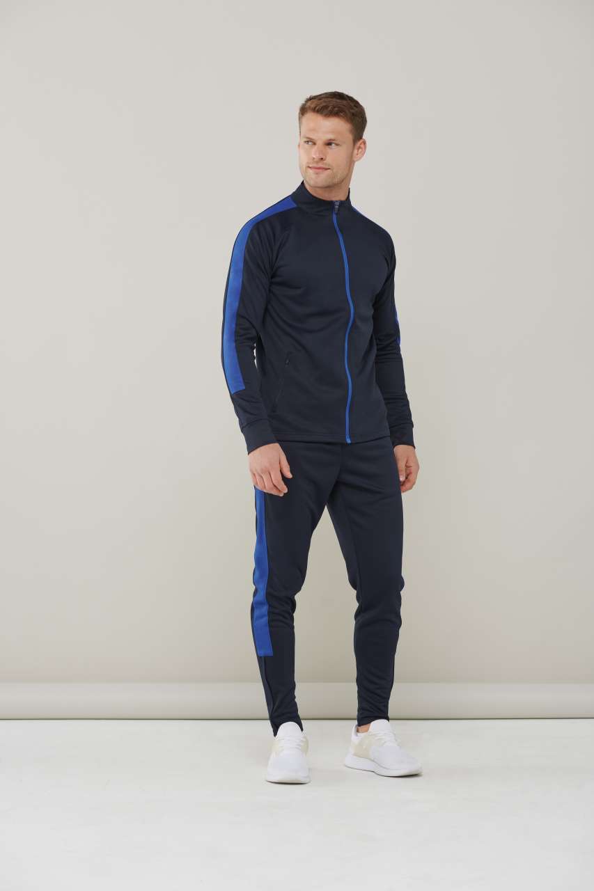 ADULT'S KNITTED TRACKSUIT PANTS - Bottle/White - Additional
