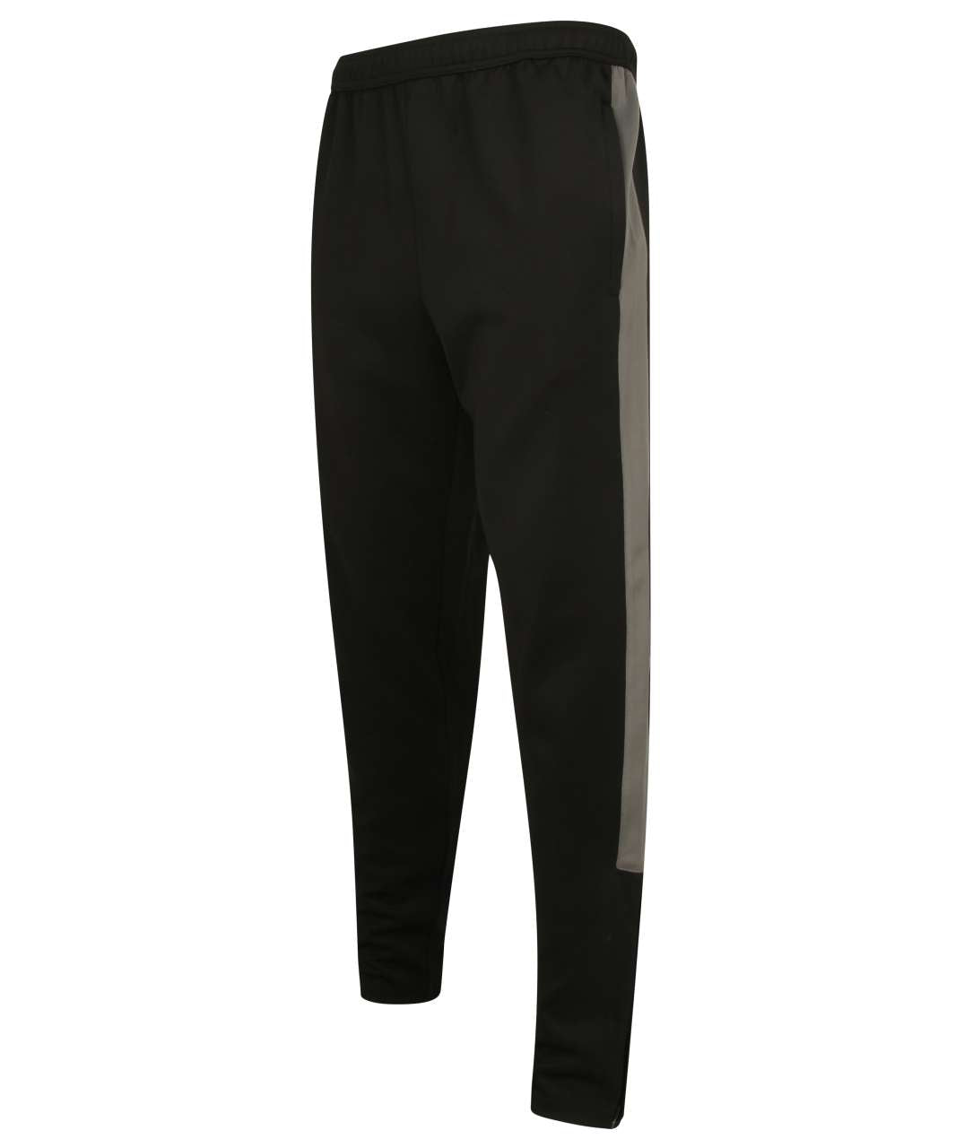 ADULT'S KNITTED TRACKSUIT PANTS - Black/Gunmetal Grey - Main