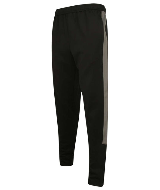 ADULT'S KNITTED TRACKSUIT PANTS - Black/Gunmetal Grey - Main