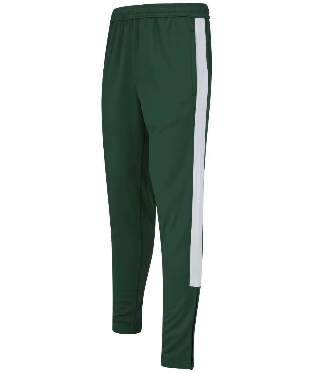 ADULT'S KNITTED TRACKSUIT PANTS - Bottle/White - Main