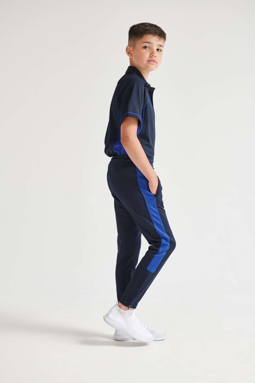 KID'S KNITTED TRACKSUIT PANTS - Black/White - Additional