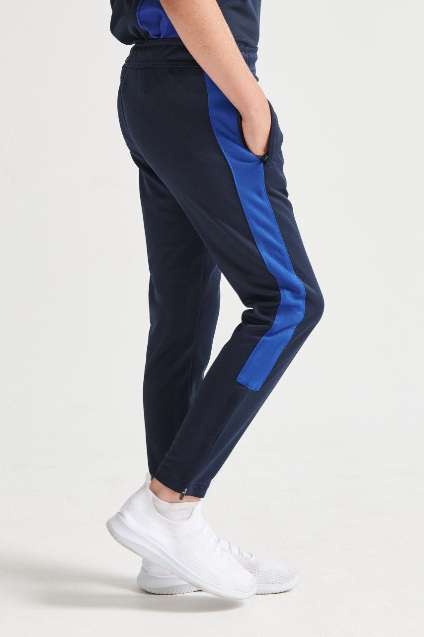 KID'S KNITTED TRACKSUIT PANTS - Navy/Royal - Model