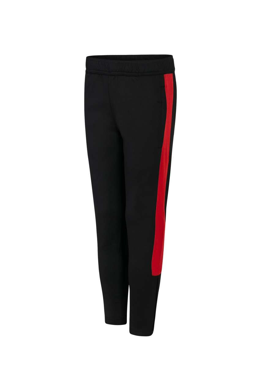 KID'S KNITTED TRACKSUIT PANTS - Black/Red - Additional