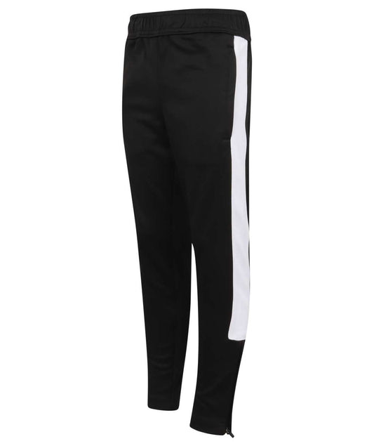 KID'S KNITTED TRACKSUIT PANTS - Black/White - Main