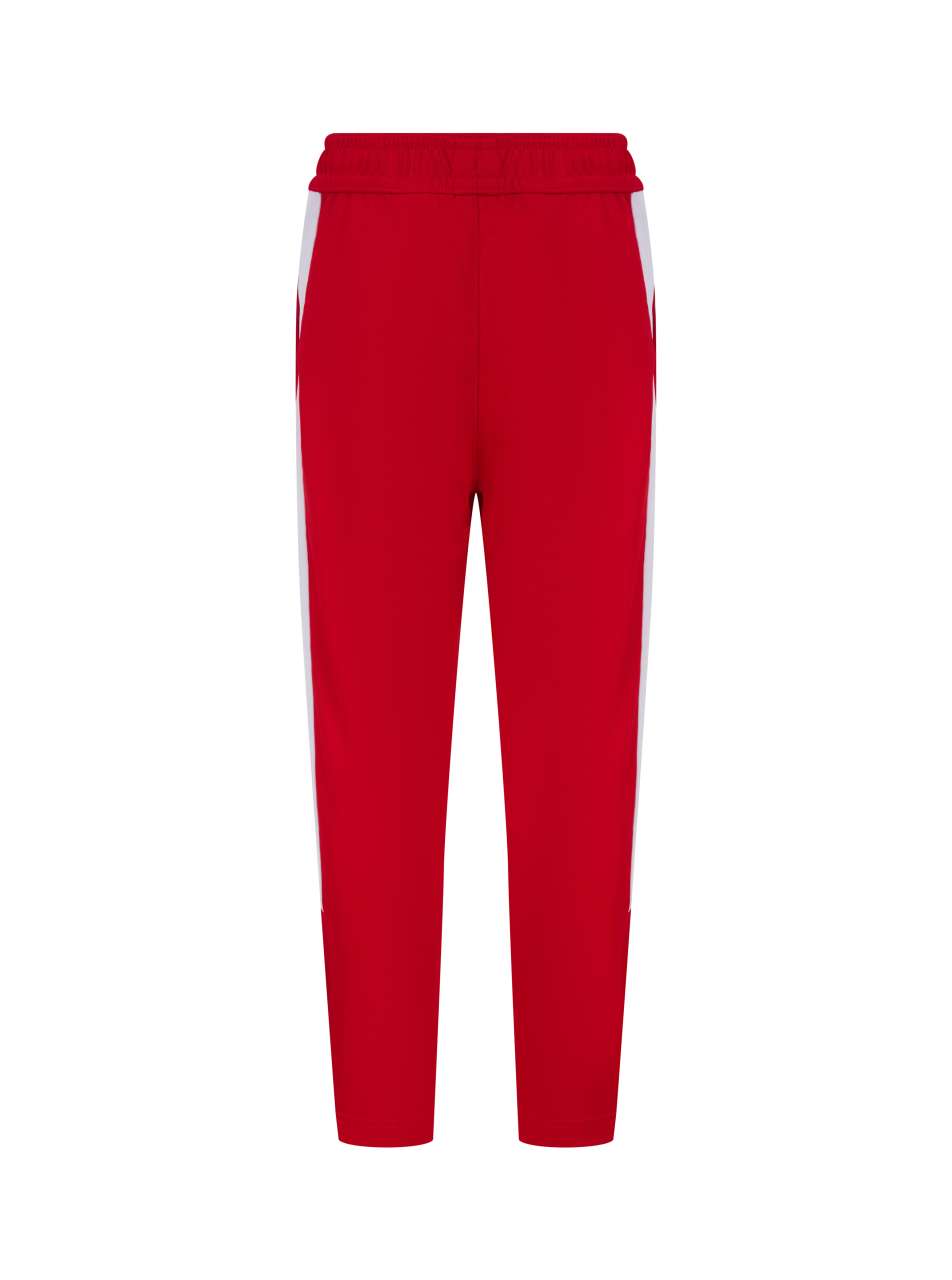 KID'S KNITTED TRACKSUIT PANTS - Red/White - Additional