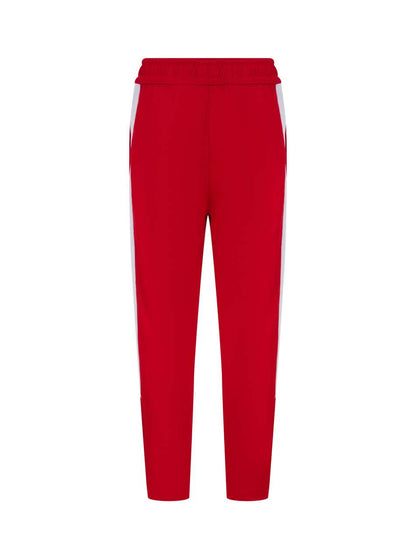 KID'S KNITTED TRACKSUIT PANTS - Red/White - Additional