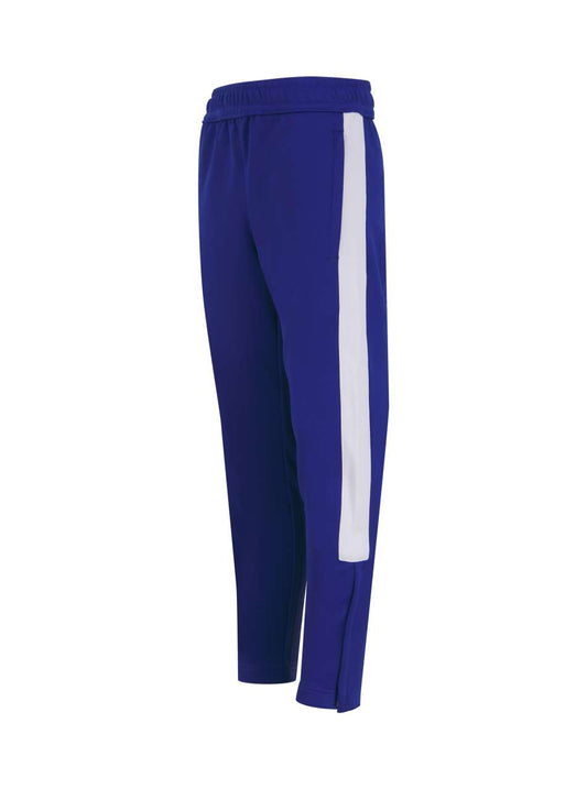 KID'S KNITTED TRACKSUIT PANTS - Royal/White - Main