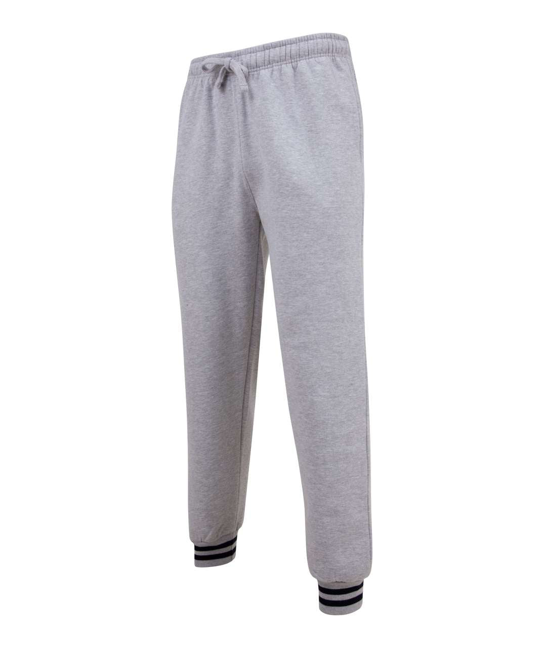 JOGGERS WITH STRIPED CUFFS - Navy/Heather Grey - Additional