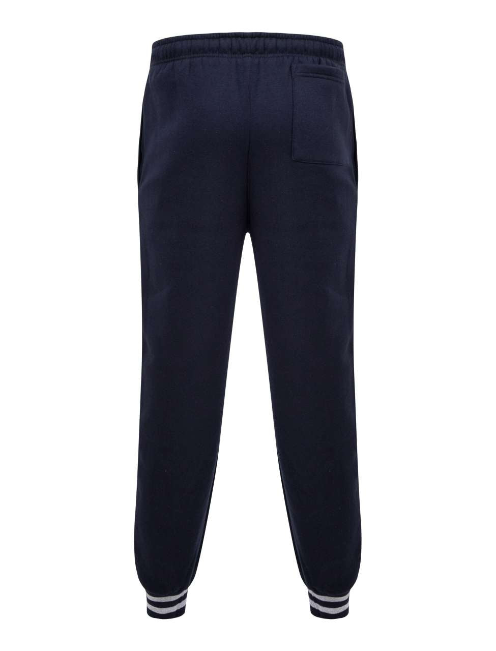 JOGGERS WITH STRIPED CUFFS - Navy/Heather Grey - Additional