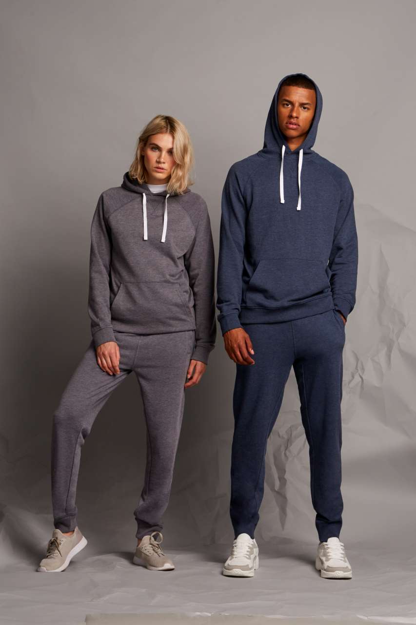 MEN'S FRENCH TERRY HOODIE - Burgundy Marl - Model