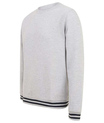 SWEAT WITH STRIPE CUFFS - Black/Heather Grey - Additional