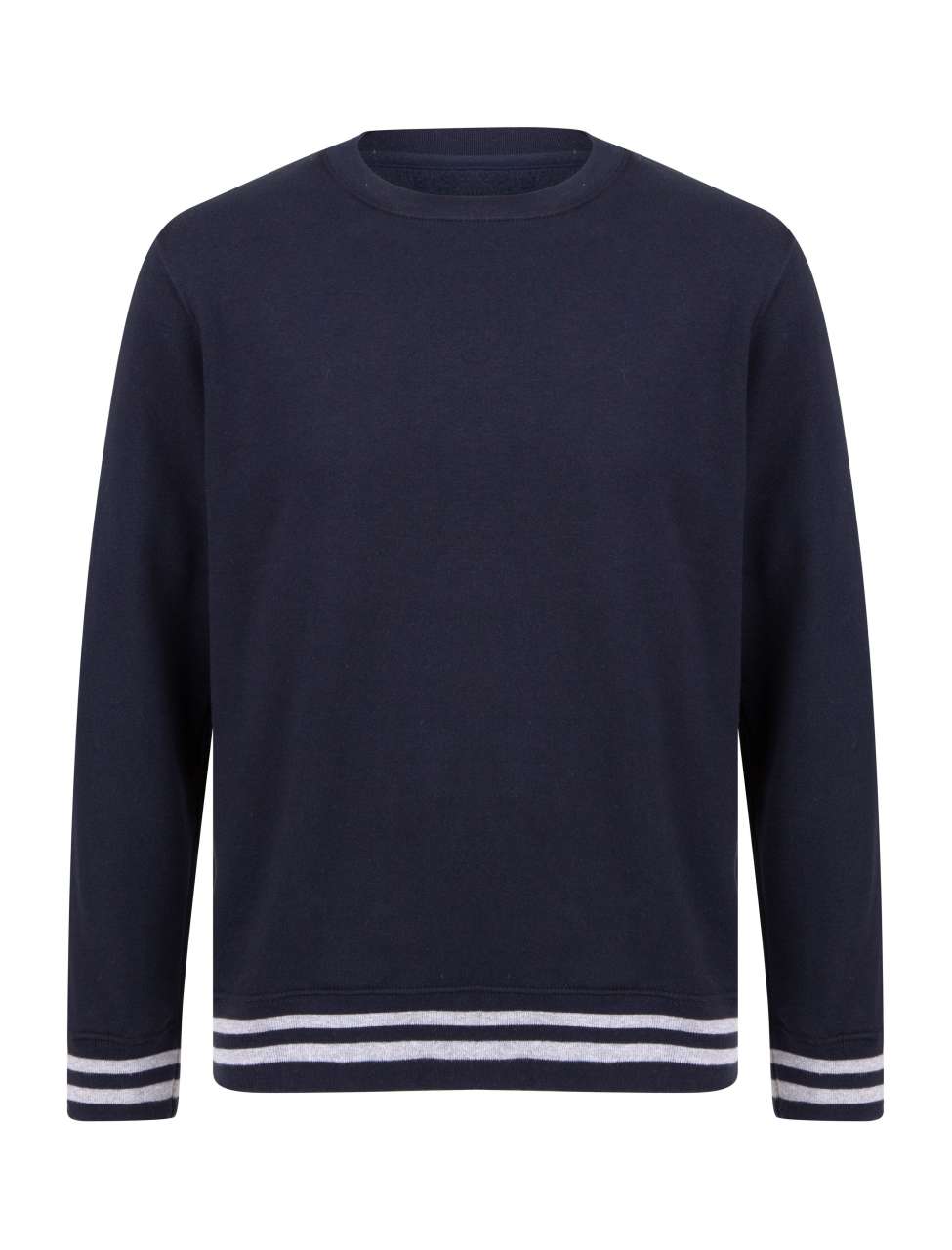 SWEAT WITH STRIPE CUFFS - Navy/Heather Grey - Additional