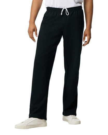 HEAVY BLEND™ ADULT OPEN BOTTOM SWEATPANTS - Black - Main