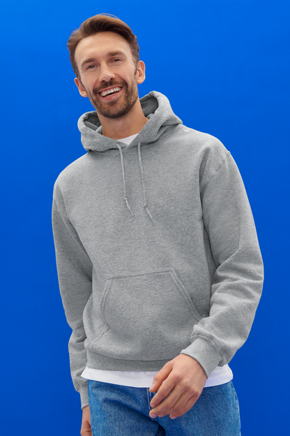 HEAVY BLEND™ ADULT HOODED SWEATSHIRT - Antique Cherry Red - Model