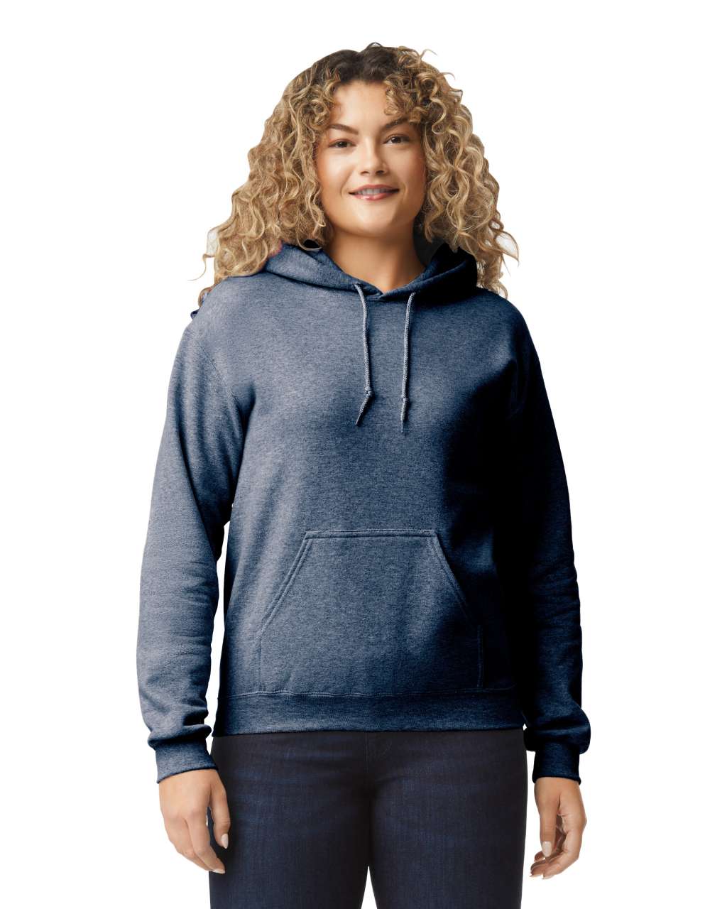 HEAVY BLEND™ ADULT HOODED SWEATSHIRT - Heather Sport Dark Navy - Main