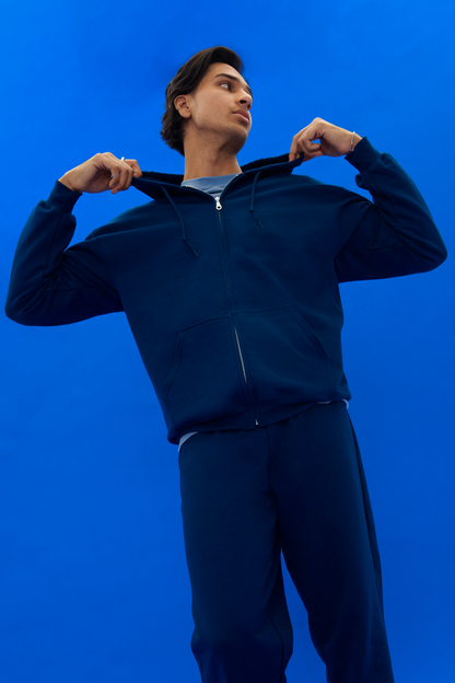 HEAVY BLEND™ ADULT FULL ZIP HOODED SWEATSHIRT - Ash - Additional