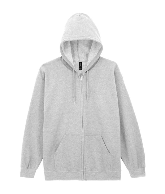 HEAVY BLEND™ ADULT FULL ZIP HOODED SWEATSHIRT - Ash - Main